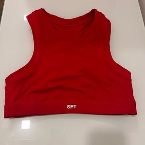 Set active medium support sportbody Bra in red Apple